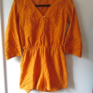 3/4 Sleeve Boho Romper